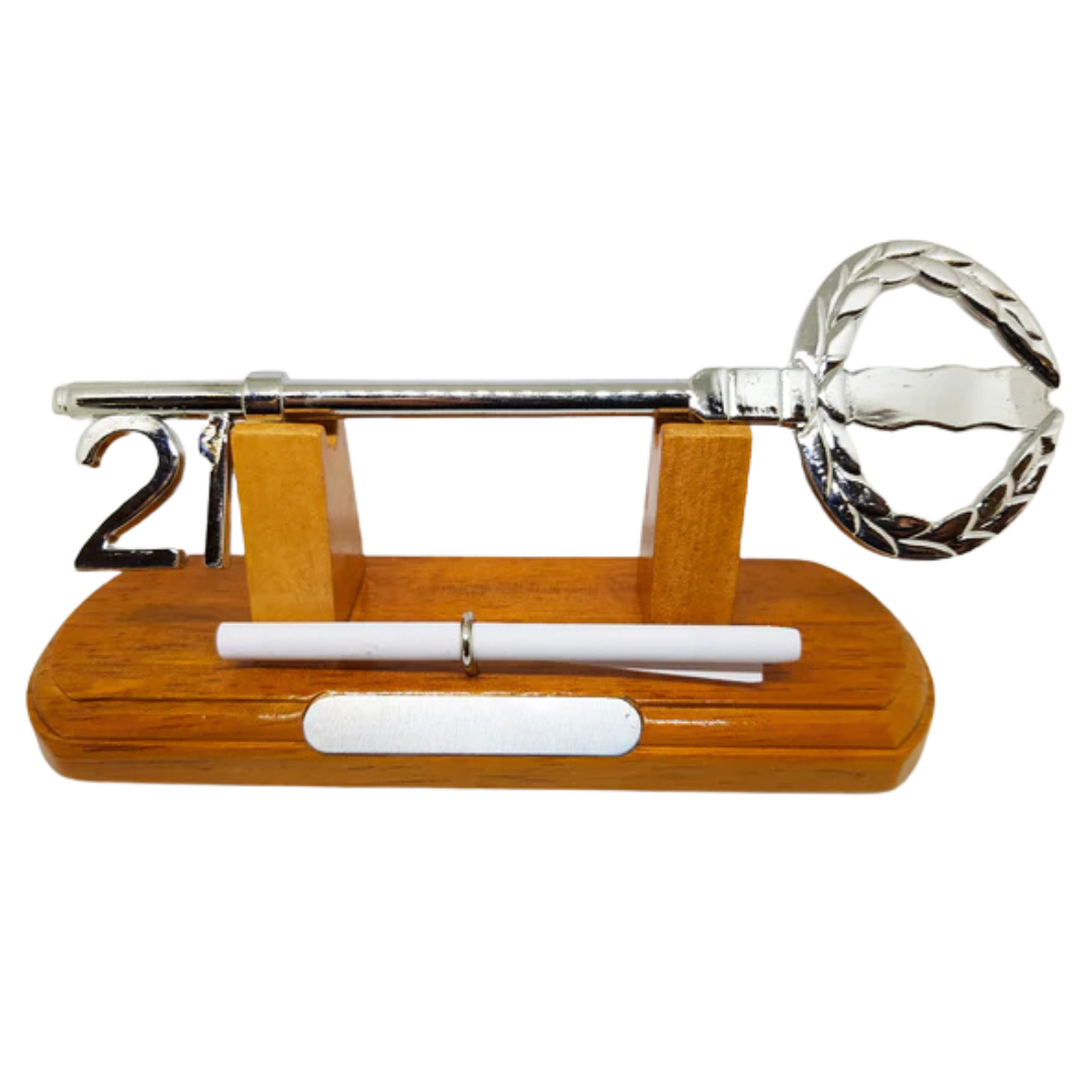 21st key on Wooden Stand