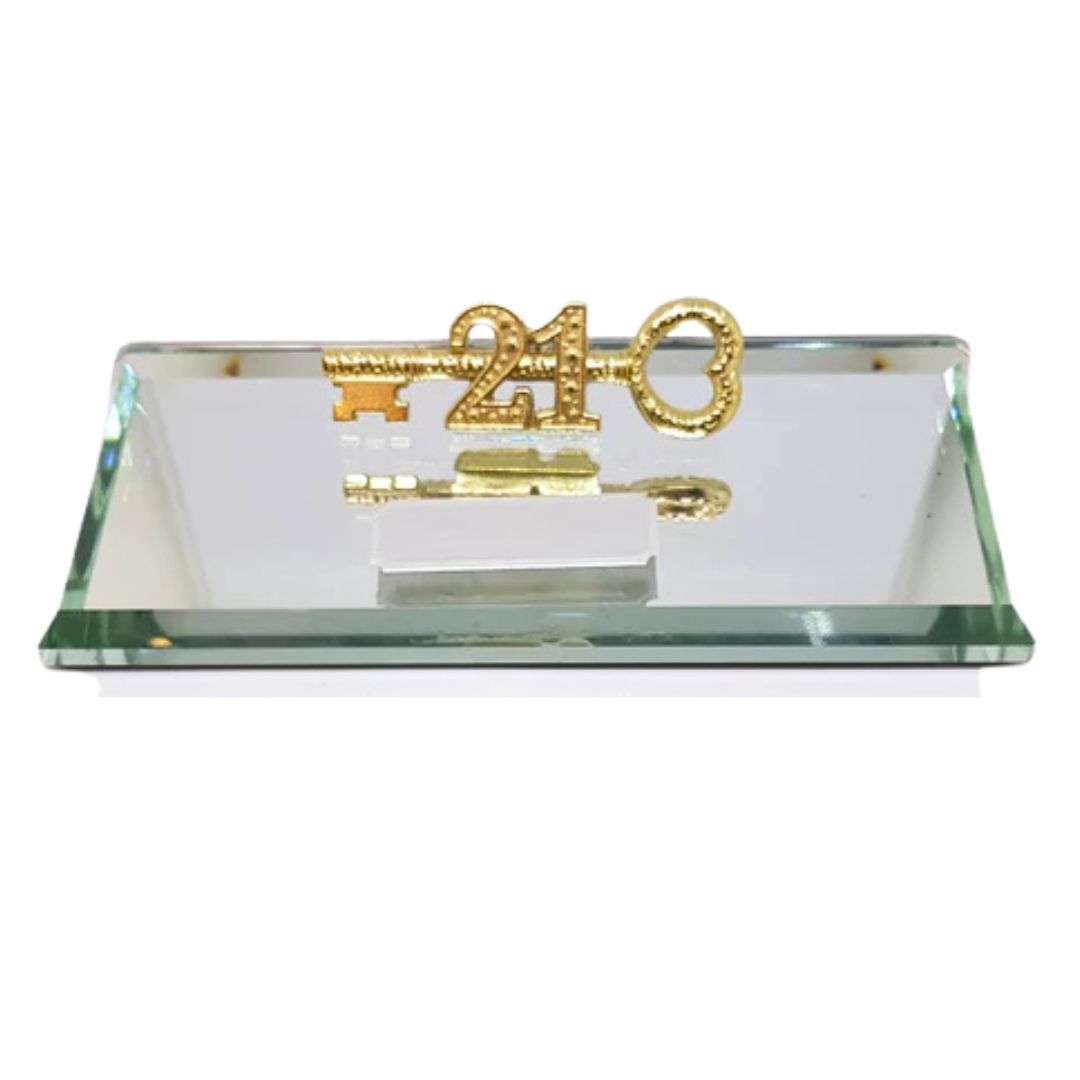 21st key on Glass Stand