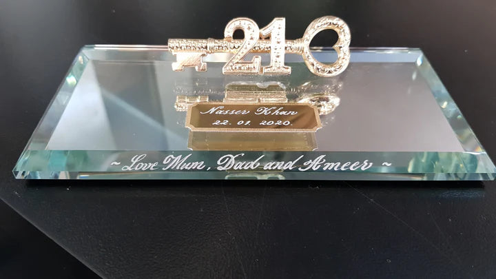 21st key on Glass Stand