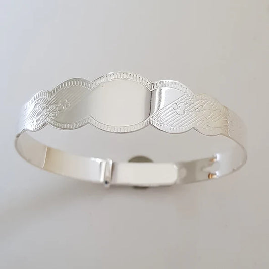Sterling Silver Keyhole Babies Bracelet
